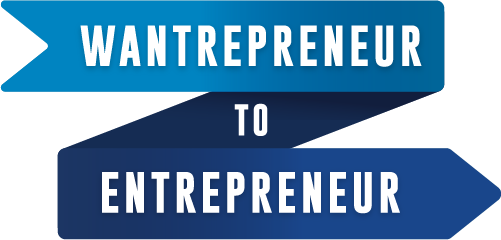 Wantrepreneur to entrepreneur logo
