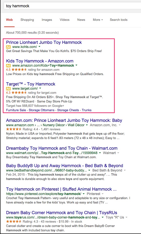 toy hammock google reult