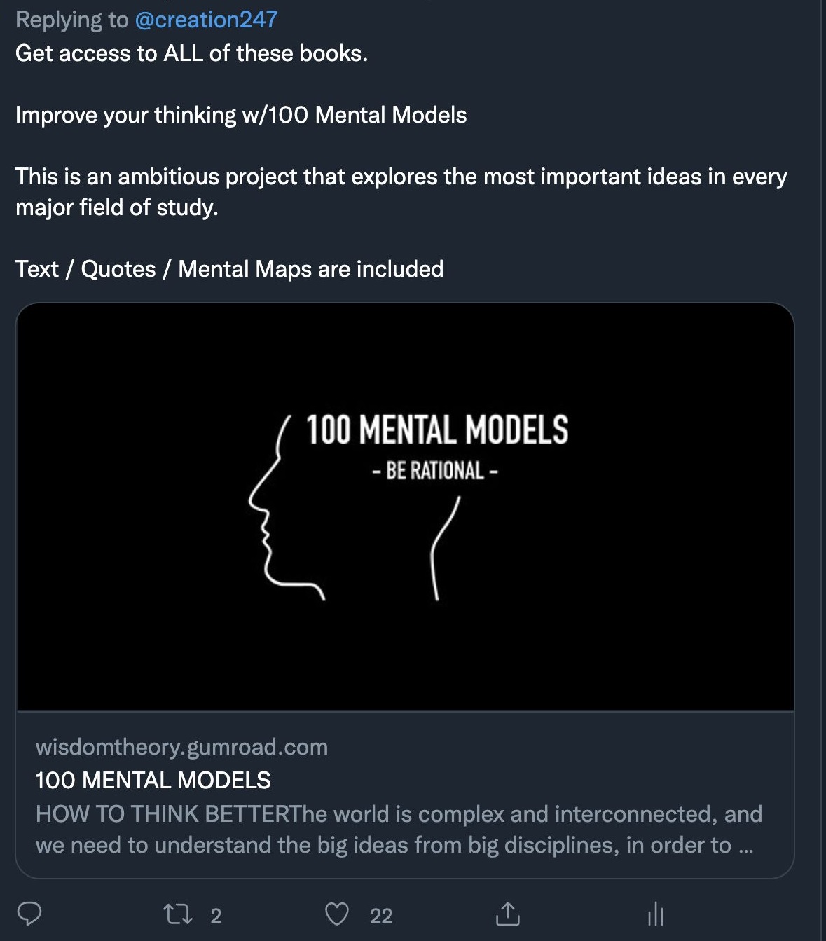 twitter 100 mental models book