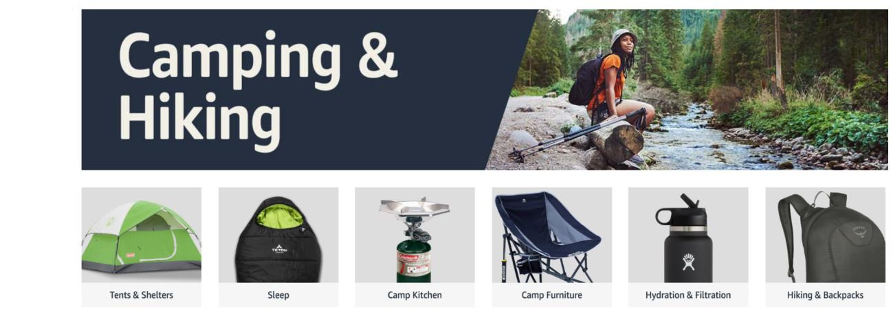 amazon camping and hiking
