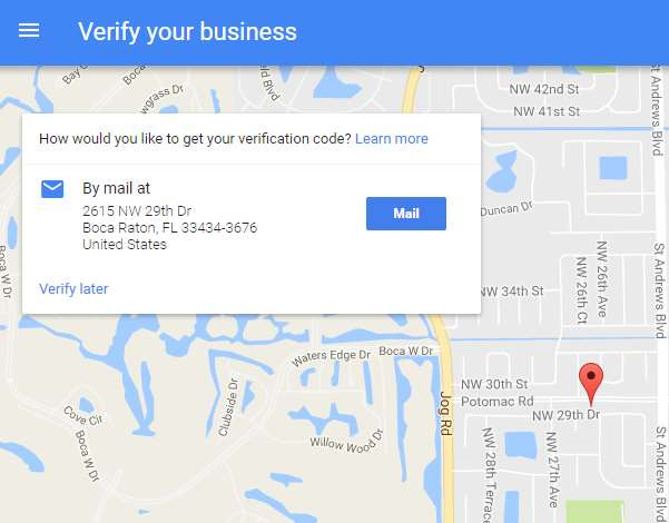 verify your google business